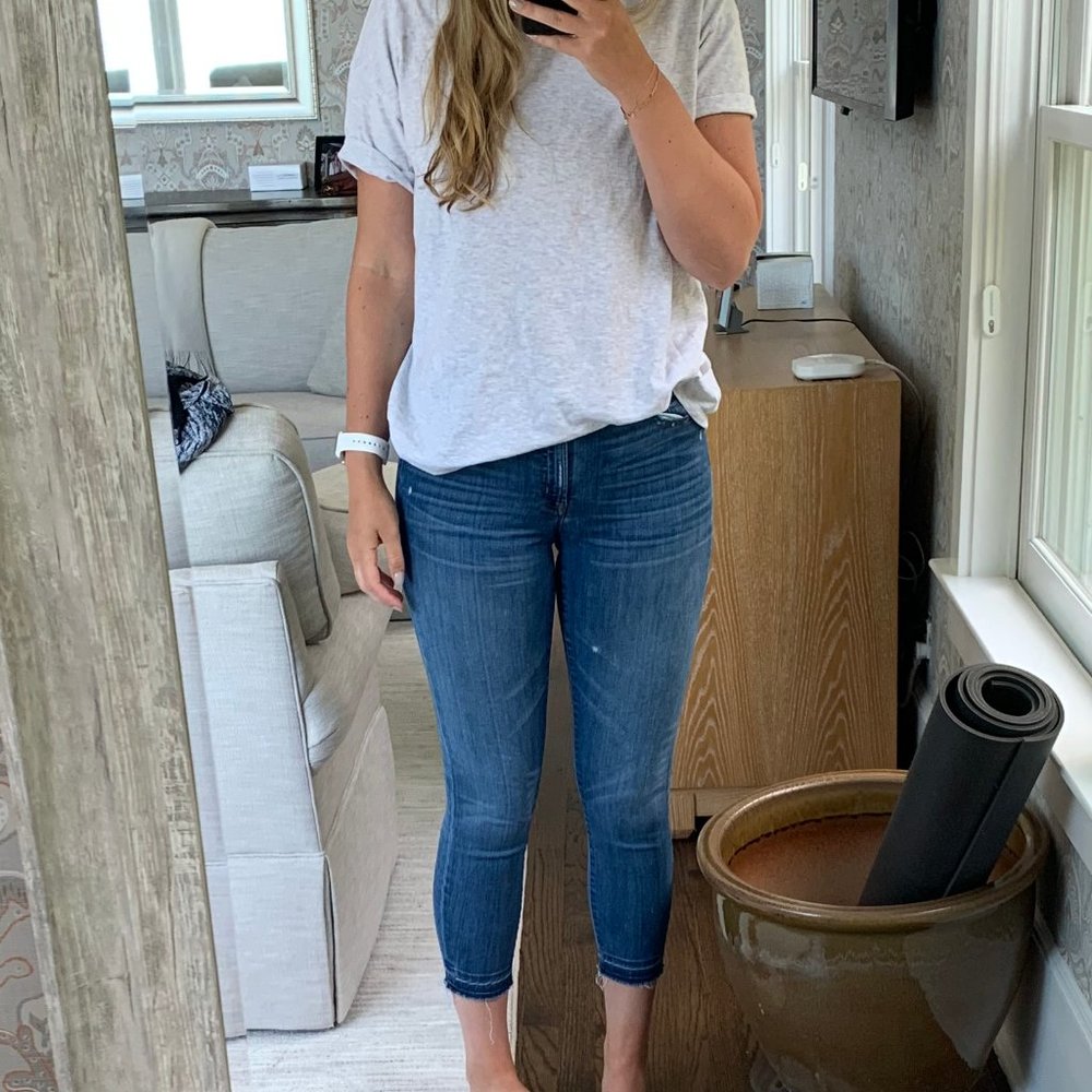 J. CREW High-rise Toothpick Crop Jeans